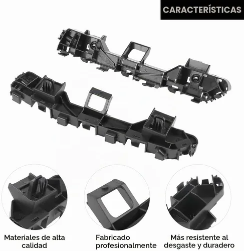 Vista 4 de 1 par de soporte de parachoques delantero izquierdo y derecho - Compatible para Honda Accord 2013-2017 - Reemplazo de la pieza 71193T2AA01