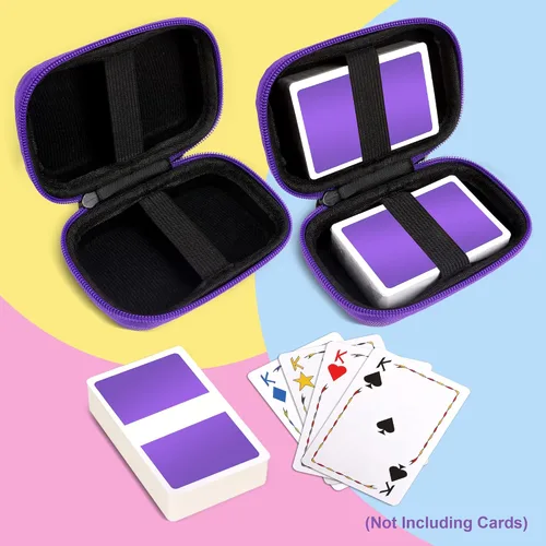 Vista 5 de Funda de viaje para juegos de cartas compatible con juegos de cartas, funda de tarjetas compatible con el soporte de tarjetas de juego UNO
