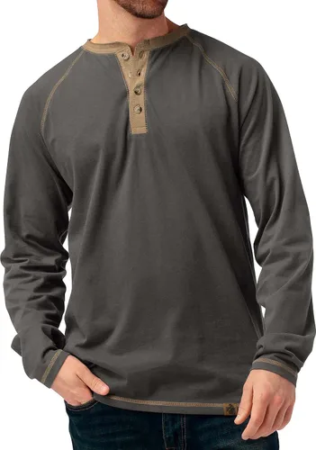 Vista 3 de Legendary Whitetails Recluse Henley - Camiseta de manga larga para hombre