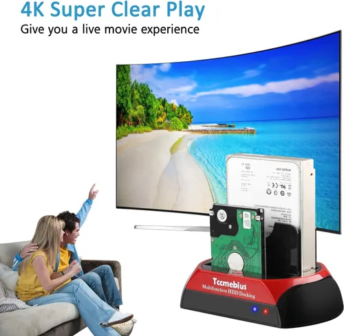 Vista 8 de TCC-S867-US - Estación de acoplamiento para disco duro USB 2.0 a 2.5 de 3.5 pulgadas, SATA IDE de 3.5 pulgadas, lector de doble ranuras, carcasa
