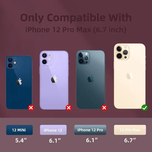 Vista 2 de Funda de silicona líquida compatible con iPhone 12 Pro Max 6.7 pulgadas, funda de gel de protección completa con forro de microfibra, funda