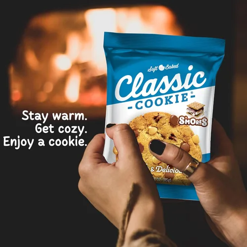 Vista 6 de Classic Cookie, Galletas horneadas suaves, galletas S'mores, 3 onzas, paquete de 8