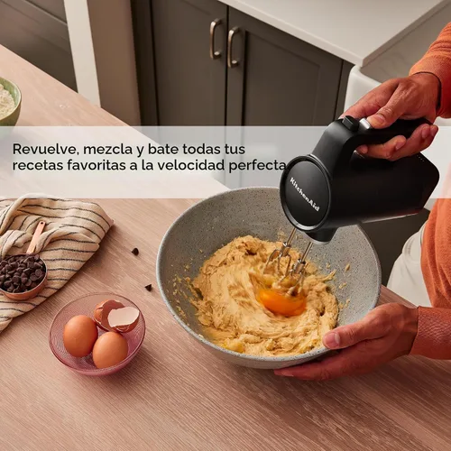 Vista 5 de KitchenAid Go - Mezclador de mano inalámbrico - batería incluida, KHMR762, color negro mate