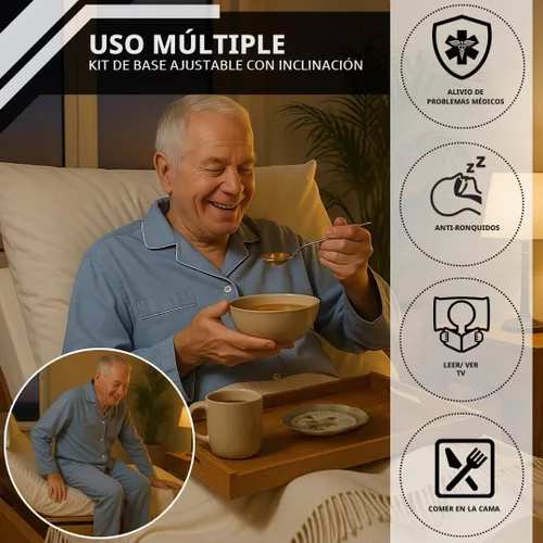 Vista 5 de Boyd Sleep Kit de cama ajustable tamaño individual: base inclinada de cabeza motorizada con control remoto inalámbrico, fácil montaje, cero espacio