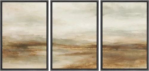 Vista 244 de SIGNWIN Lienzo enmarcado para pared, juego de arte de collage de hojas transparentes en blanco y negro, ilustraciones de naturaleza silvestre, arte