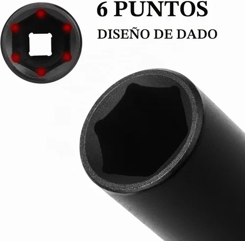 Vista 4 de EMENTOL Enchufe de impacto profundo extra largo de 1/2 pulgada - 3/4 pulgadas, CR-MO, SAE, enchufe extra profundo de 6 puntos, 5 pulgadas de longitud