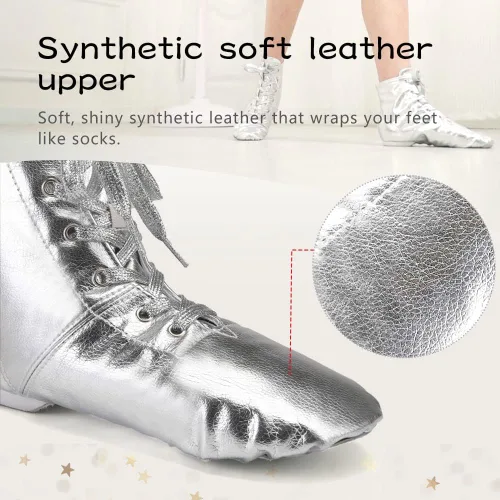 Vista 2 de HIPPOSEUS Women's Jazz Dance Boots Split Sole Dancing Ankle Dance Shoes for Men