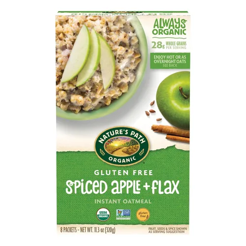 Vista 8 de Nature's Path - Harina de avena orgánica de arce con azúcar morena, 11.3 onzas (paquete de 1) Avena enrollada sin gluten, quinua y amaranto: 1.09