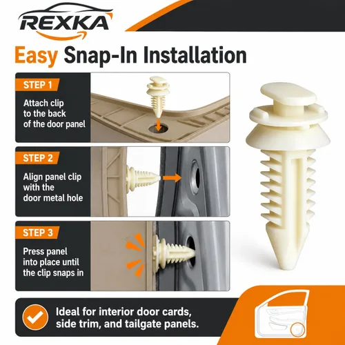 Vista 6 de Rexka 100 piezas de clips de panel de puerta 15545202 compatibles con GM Chevrolet GMC Trucks Chevy Pickup SUV