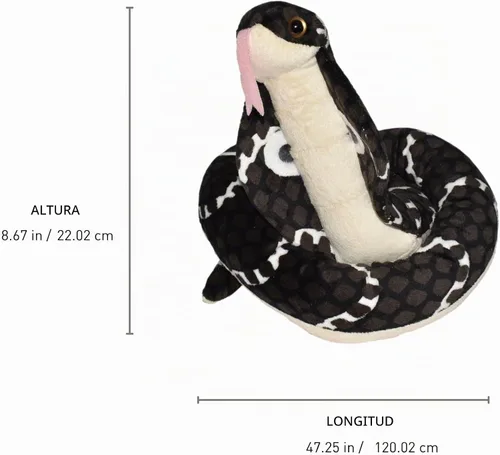 Vista 3 de Wild Republic Snakesss - Peluche de cobra con capucha, 54 pulgadas