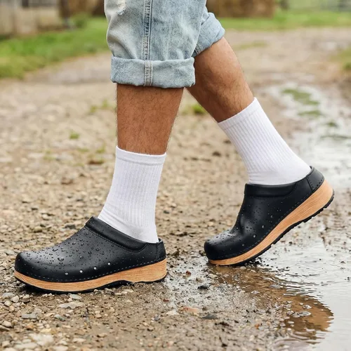 Vista 2 de Youermei Zapatillas de casa para hombre y mujer, sandalias de trabajo ligeras con plantilla EVA extraíble, soporte de arco, zapatos antideslizantes