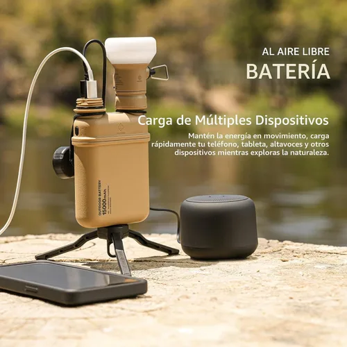 Vista 2 de ELECOM NESTOUT Banco de Energía Resistente, Cargador para Exteriores de 15000mAh, Carga Rápida PD de 32W USB C, Resistente al Agua IP67, Resistente