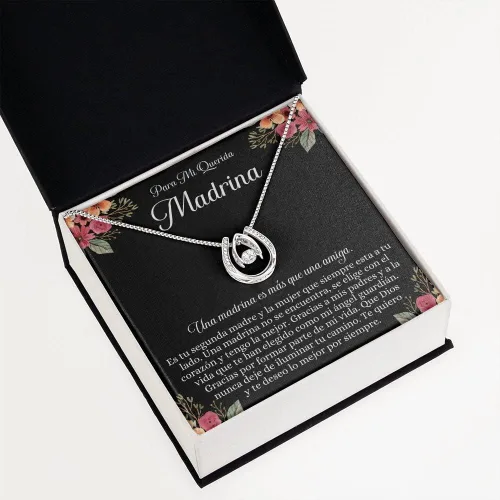 Vista 2 de Regalo de madrina española regalo de Madrina collar de Madrina joyería de Madrina collar de regalo para mujer Joyas de Madrina collar con una Cruz