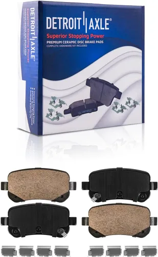 Vista 115 de Detroit Axle - Pastillas de freno traseras para Toyota Prius 2012-2015 Prius Plug-In 2017-2018 Corolla iM 2016 Sion iM 2011-2017 Lexus CT200h