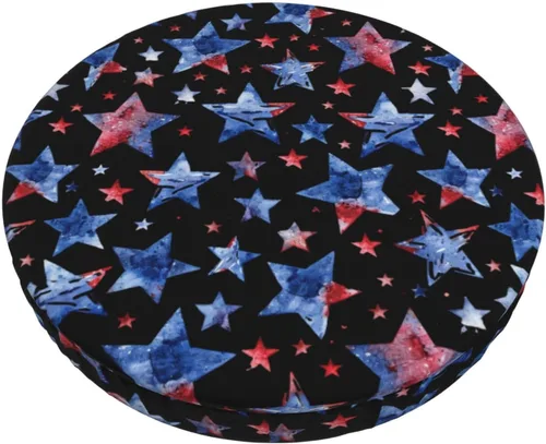 Vista 11 de Ouqiuwa Funda redonda para taburete de bar con diseño de mariposa, diseño de gato, color negro Reloj Gato Negro Mariposa