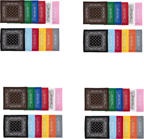 Vista 11 de Bioworld Lightweight Multicolored 22"x22" (6-Pack, 12-Pack and 48-Pack) Bandana Set