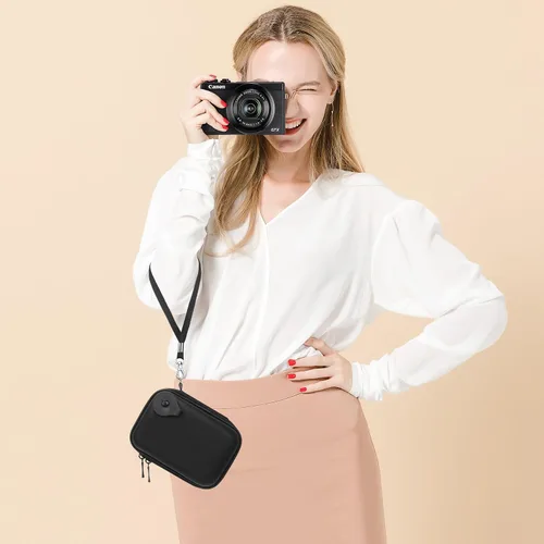 Vista 7 de Lacdo Funda para cámara Canon PowerShot G7 X Mark III/PowerShot G7 X Mark II 4K Vlogging Cámara de Vlogging, bolsa de transporte para cámara