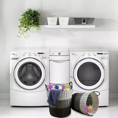 Vista 4 de 16 bolas de lavado, bolas reutilizables sin enredos, bolas de lavado de ropa de colores sólidos que mejoran el poder de limpieza de tu máquina