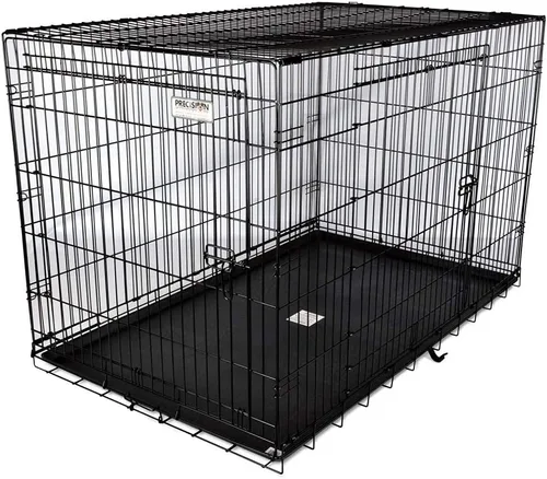 Vista 5 de Jaula grande con doble abertura Precision Pet, negra, Negro