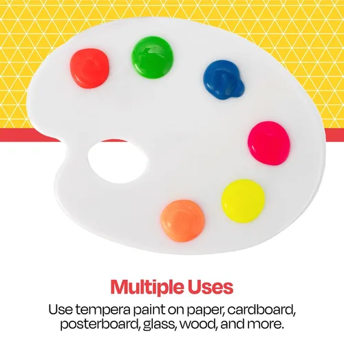 Vista 7 de School Smart Juego de pintura de témpera lavable, colores fluorescentes surtidos, juego de 6 pintas