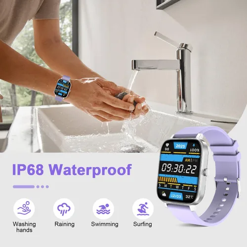 Vista 8 de TORJALPH Reloj inteligente para hombres y mujeres, compatible con iPhone, Samsung, teléfono Android, pantalla táctil completa de 1.69 pulgadas