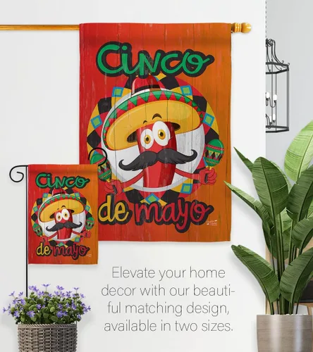 Vista 8 de Amigo Chili Cinco de Mayo Casa de Verano Fiesta Mexicana Cactus Piñata al aire libre Verano Sunny Decoración Banner Pequeño Jardín Patio Regalo