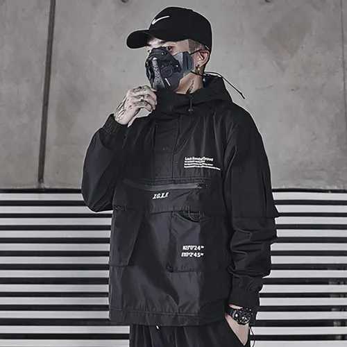 Vista 5 de Niepce Inc Chaquetas cortavientos con cremallera y cremallera para hombre