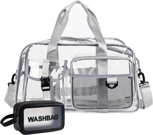 Vista 22 de Bolsa de Gimnasio Pequeña para Mujer, Bolsa de Lona de Viaje, Bolsa de Fin de Semana con Compartimento para Zapatos