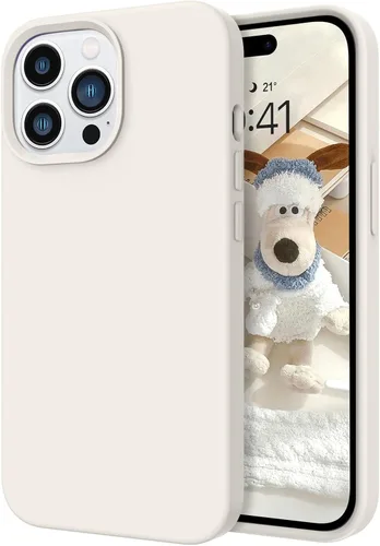 Vista 23 de Telaso Funda compatible con iPhone 14, silicona líquida de goma de gel suave para iPhone 14, funda delgada para teléfono con forro de microfibra
