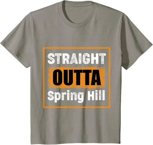Vista 21 de Straight Outta Spring Hill Tennessee USA - Camiseta de humor vintage, Negro