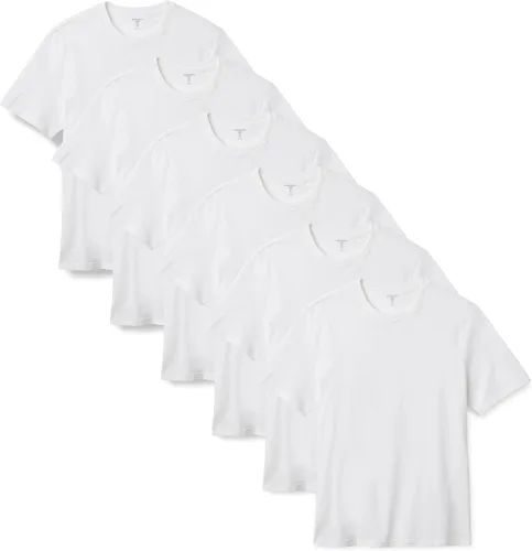 Vista 13 de Amazon Essentials Camiseta de manga corta con cuello redondo para hombre, ajuste regular, paquete de 6