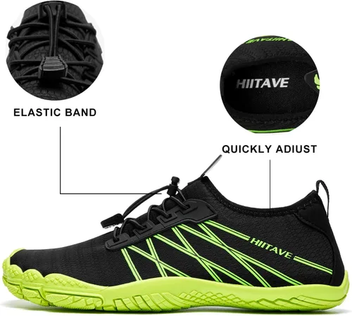 Vista 2 de HIITAVE - Zapatos acuáticos y con sensación de pies descalzos para hombre, calcetines acuáticos de secado rápido para deportes al aire libre