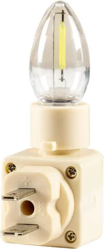 Vista 7 de Novelty Lights Lámpara LED copo de nieve blanco puro decoración de Navidad luz nocturna con enchufe giratorio
