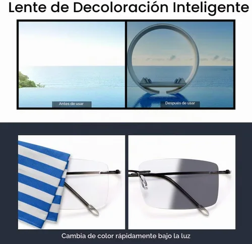 Vista 6 de Lectores ULTRAVIOLETA anti del sol de los vidrios de lectura del ordenador multifocal progresivos fotocromáticos