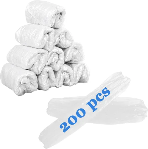 Vista 8 de Yzurbu Mangas de brazo desechables, cubiertas protectoras impermeables de plástico con elástico en el puño