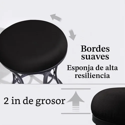 Vista 4 de Taburete de tocador pequeño, taburetes de maquillaje para escritorio de tocador, silla de tocador de baño, taburete metálico para sala de estar