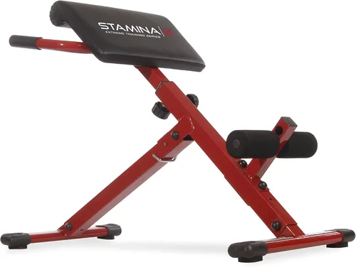 Vista 10 de Stamina X Banco de peso ajustable para ejercicios de abdominales, espalda y núcleo, banco de hiperextensión para sentadillas y fitness para Negro