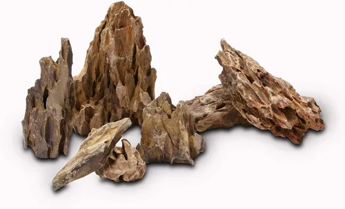 Vista 2 de LANDEN Piedras de Dragón Naturales (16 libras, 2~8 pulgadas, 7-8 piezas) para Aquascaping, Terrarios, Paludarios, Vivarios, Recintos de Reptiles