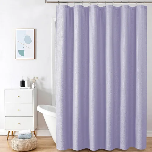 Vista 67 de OVZME Cortina de ducha de tela Berry Stall de 36 x 72 pulgadas, suave y gofre, pequeña cortina de ducha negra para baño con textura para un