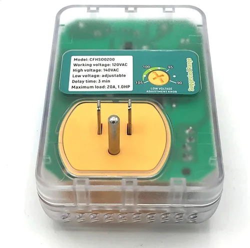 Vista 2 de Protector contra sobretensiones para electrodomésticos de servicio pesado de 20 amperios y 2400 vatios, enchufe de circuito inteligente con cable