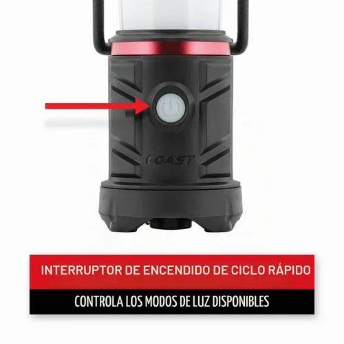 Vista 8 de COAST EAL13 Luz de emergencia LED de doble color, 330 lúmenes, AAA o recargable, a prueba de tormentas, compacta y duradera para acampar