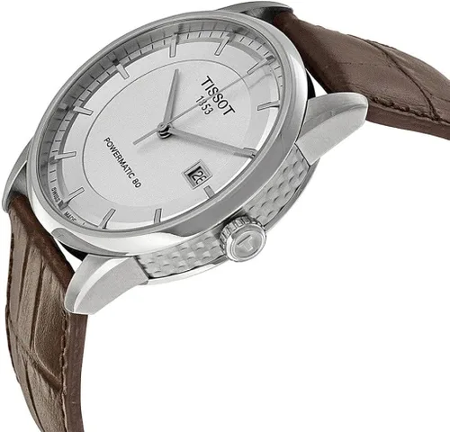 Vista 4 de Tissot T0864071603100 Reloj de lujo con pantalla analógica suiza color marrón Cuero marrón Reloj automático automático