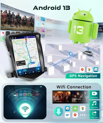 Vista 4 de Radio estéreo de coche 4G+64G para Chevrolet Cruze 2009-2015 con CarPlay Android Auto, Tesla estilo 9.7 pulgadas IPS pantalla táctil Android 13