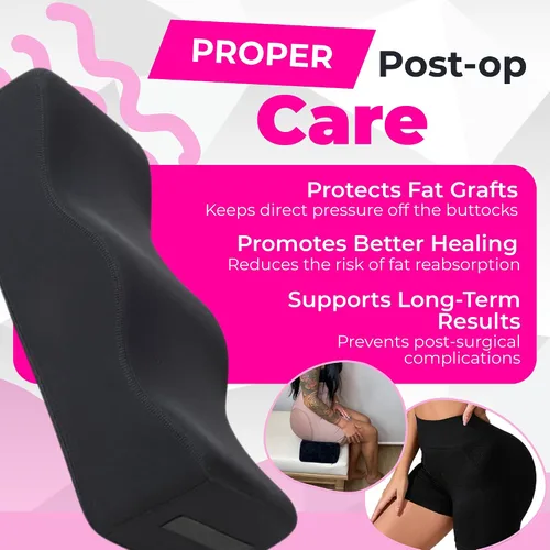 Vista 6 de Almohada BBL Después de la Cirugía, Almohada de Glúteos Cojín para el Trasero con Tablero Abdominal Postoperatorio, Espumas de Lipo Después