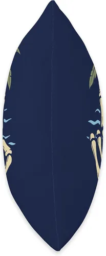 Vista 2 de High Tide Threads Peace Beach - Almohada tropical de verano con palmeras oceánicas, 16 x 16 pulgadas, multicolor