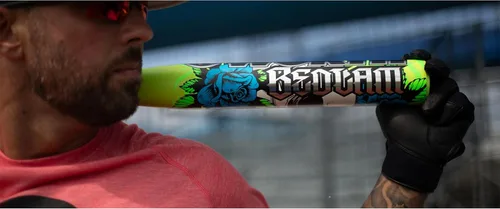 Vista 6 de Worth Josh Riley Bedlam XL Bate de sóftbol de lanzamiento lento USSSA WSU6JRBEDL Carga final XL Compuesto de 2 piezas Barril de 12.5 Un
