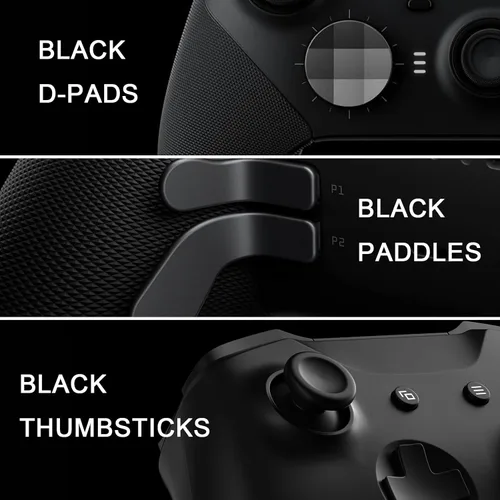 Vista 4 de Elite 2 Thumbstick Accessories Replacement - for Xbox One Elite Controller Series 2 Core Joystick Kit Parts Back Paddle Magnetic Thumb Sticks
