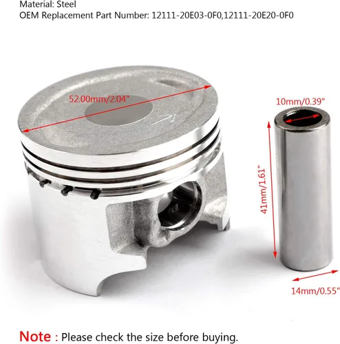 Vista 2 de Kit de anillo de pistón para Suzuki AN125 VECSTAR (CF42A) 1995-2000 STD Bore Size 2.047 in