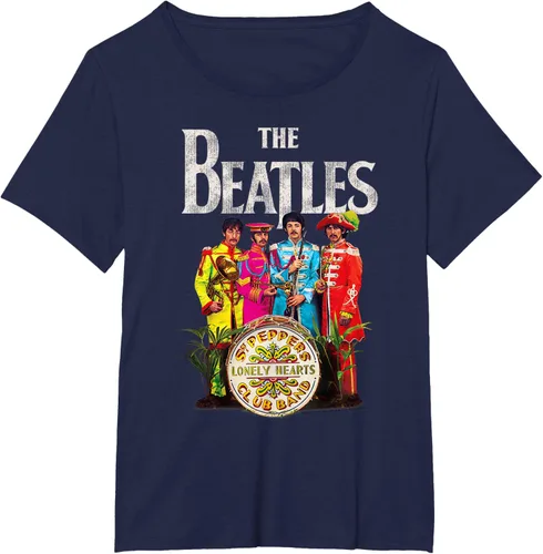 Vista 13 de The Beatles Sgt. Pepper's Lonely Hearts Camiseta de manga corta Negro