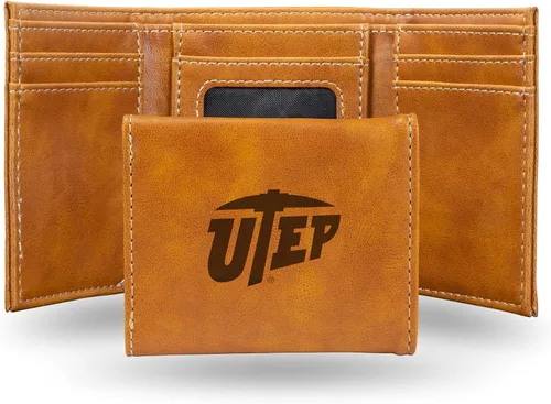 Vista 53 de NCAA Rico Industries - Billetera triple grabada con láser, con grabado láser, accesorio para hombre